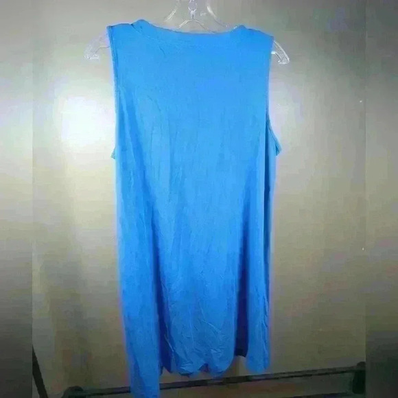 J.JILL Stretch Maxi "Wearever Collection" Hi-Low Tank Dress Morning Dew Blue - L - Picture 5 of 9